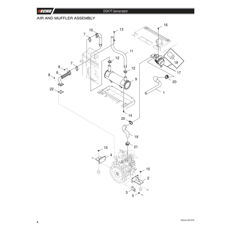AIR AND MUFFLER ASSEMBLY