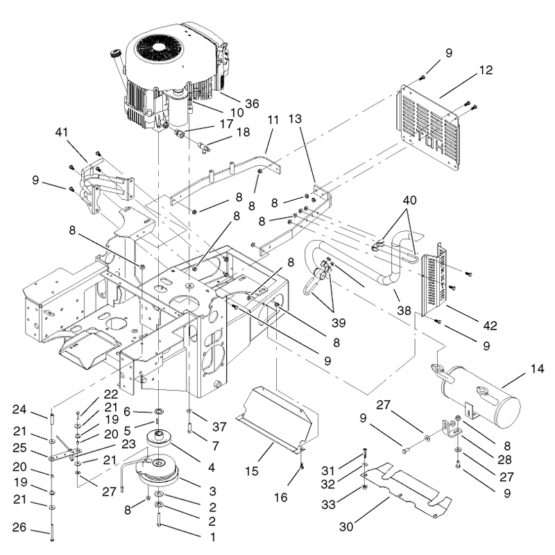 Engine and Clutch Assembly