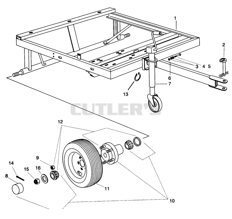 FRAME AND WHEELS