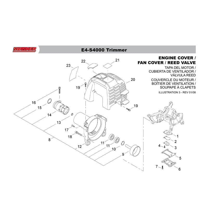 ENGINE COVER / FAN COVER / REED VALVE