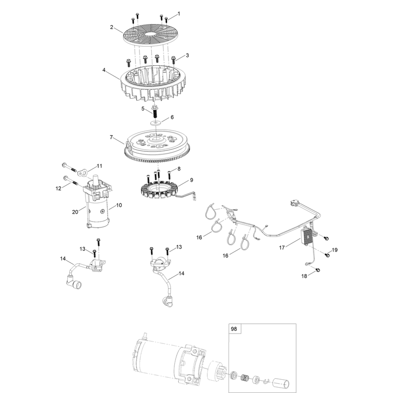 Ignition and Cooling Fan Assembly