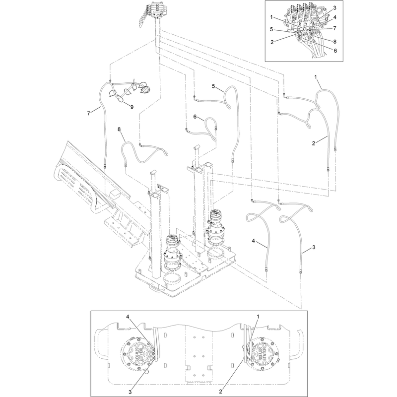 Thrust Frame Hydraulic Hose Assembly No. 1