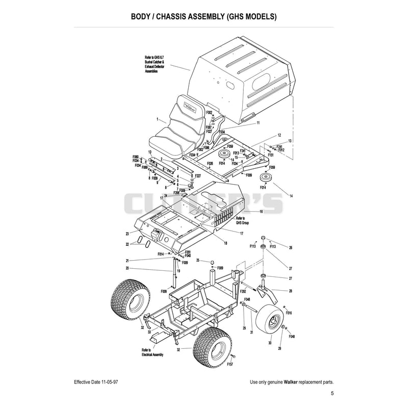Body Chassis Assembly GHS Models