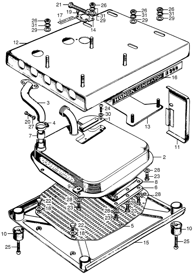 MUFFLER@LOWER PLATE