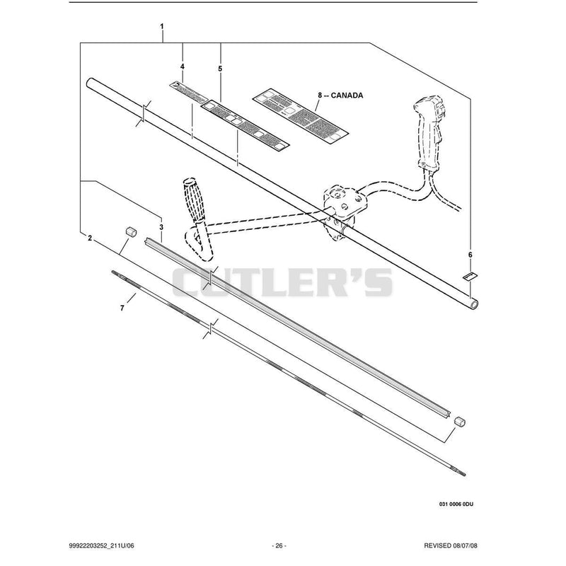 Main Pipe Assembly, Flexible Driveshaft