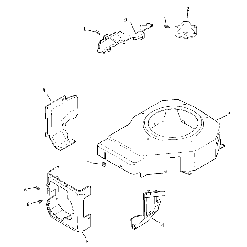 Blower Housing and Baffles Assembly Kohler Model Cv15t-41604