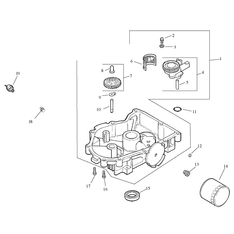 Group 3 Oil PanLubrication Assembly Kohler CV20S-PS65585