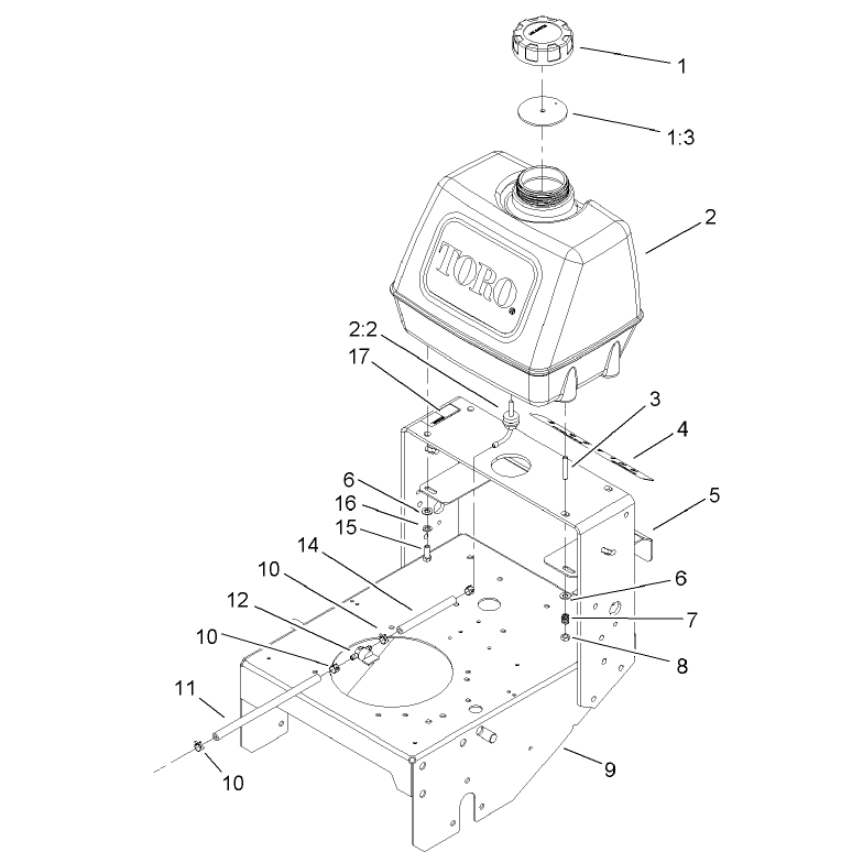 Frame and Fuel Tank Assembly