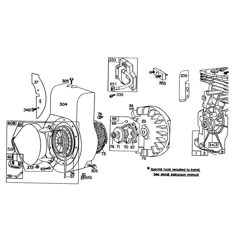 Engine Briggs and Stratton Model No 130202-1640-01 Continued