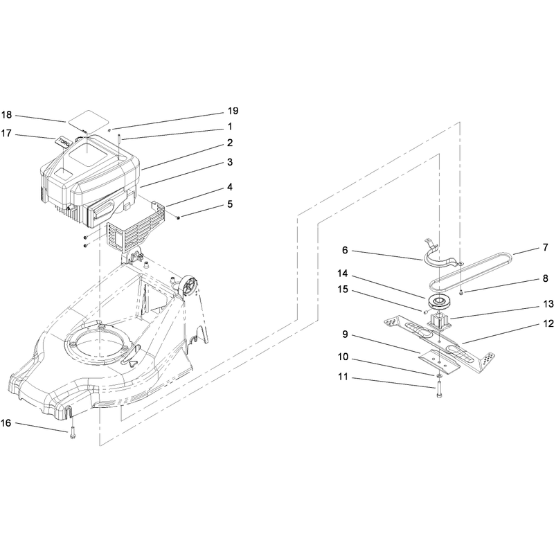 Engine and Blade Assembly