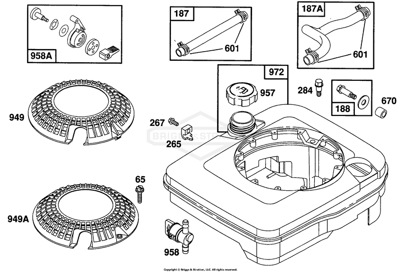 Fuel Tank Assy,Covers, Hoses