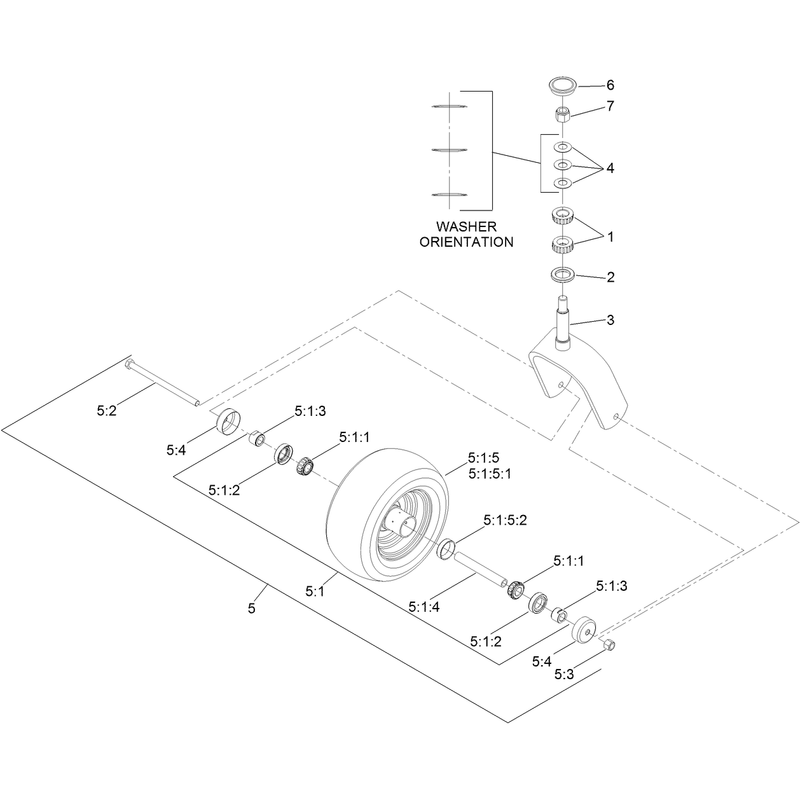 Caster Wheel and Fork Assembly
