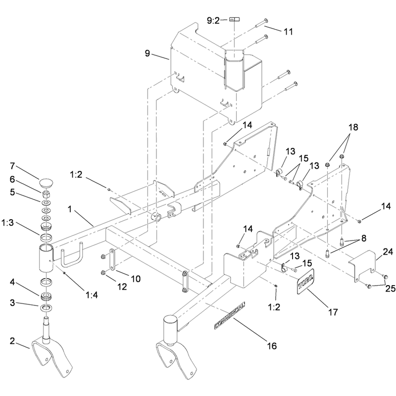 Frame and Muffler Guard Assembly