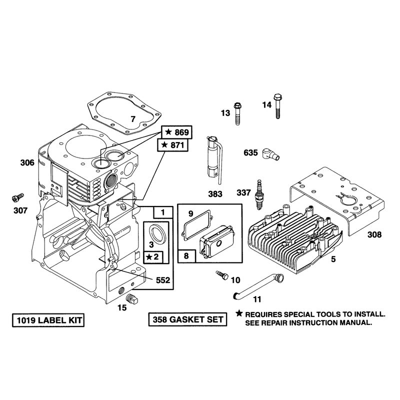Engine Briggs & Stratton Model 190406-6142-01
