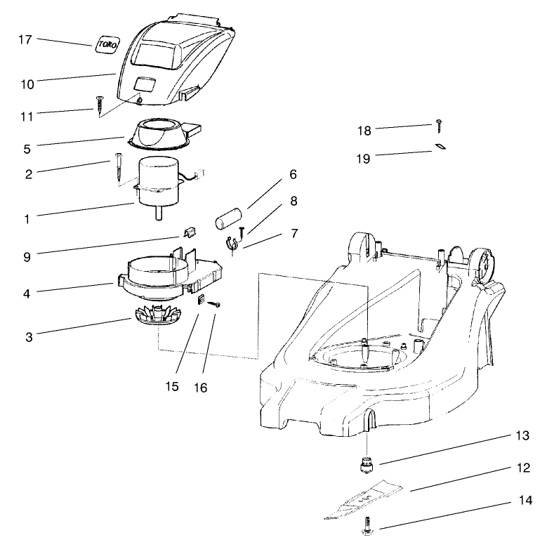 Motor and Blade Assembly