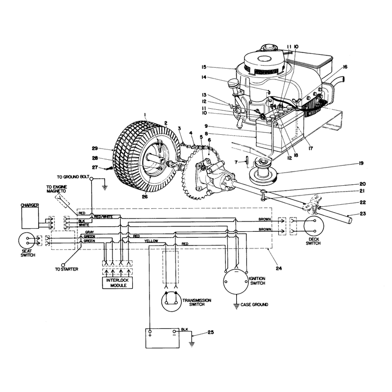 Engine And Axle Assembly