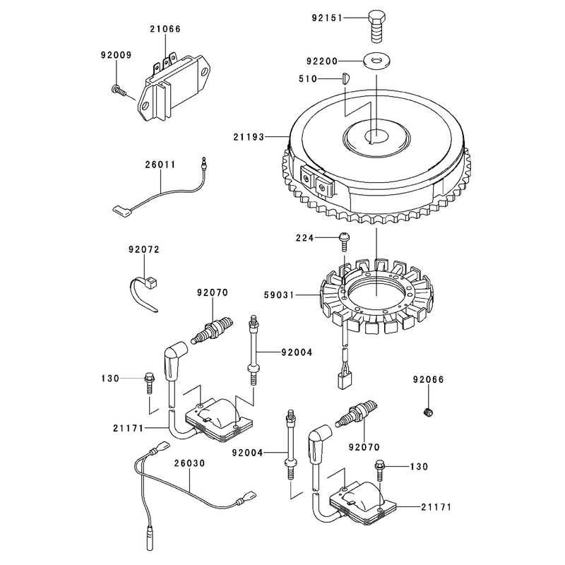 Electric Equipment Assembly Kawasaki FH500V-AS30