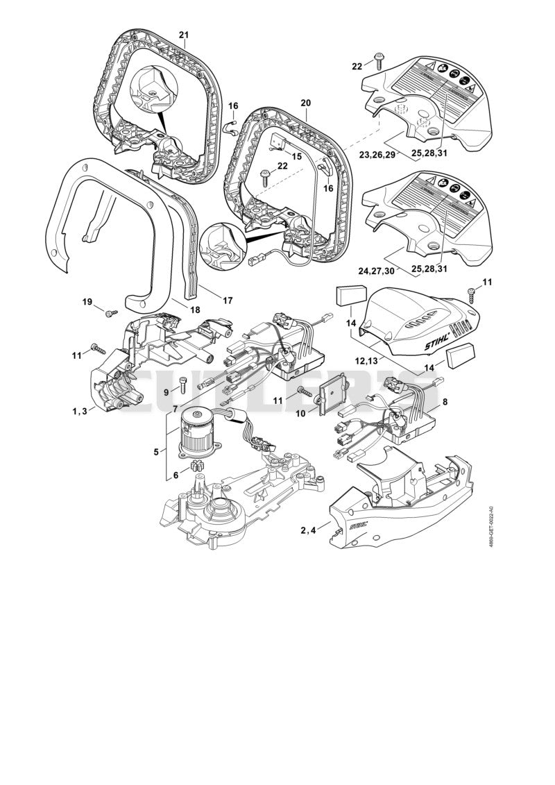 Motor Housing, Electronic Module