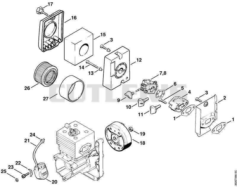 Air filter, Ignition system