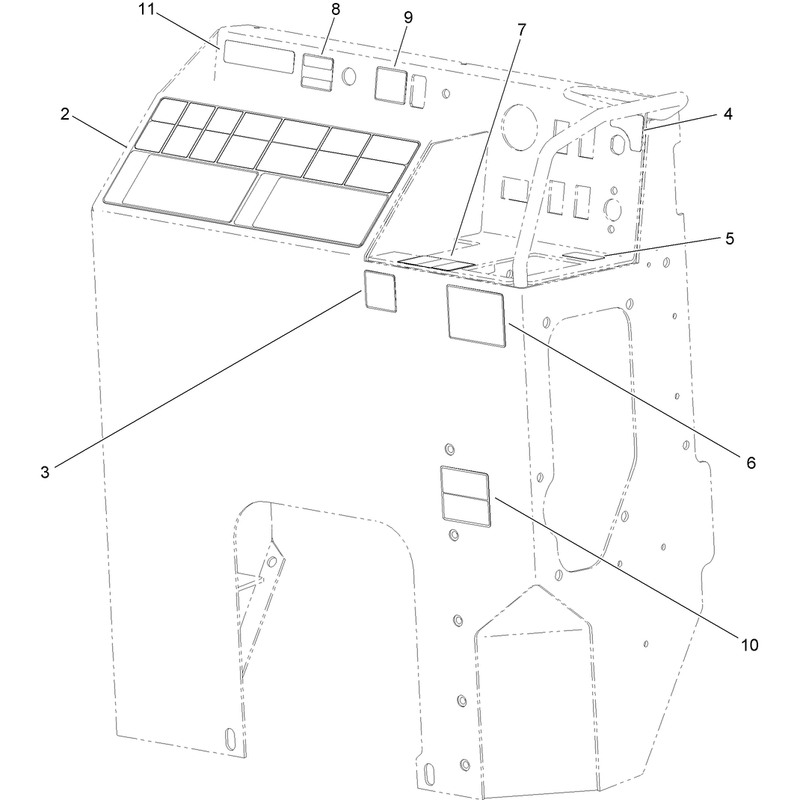 Console and Decal Assembly No. 127-1027