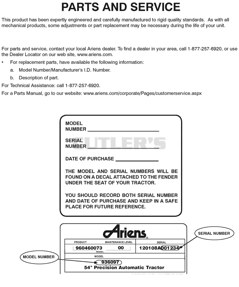 Parts And Service