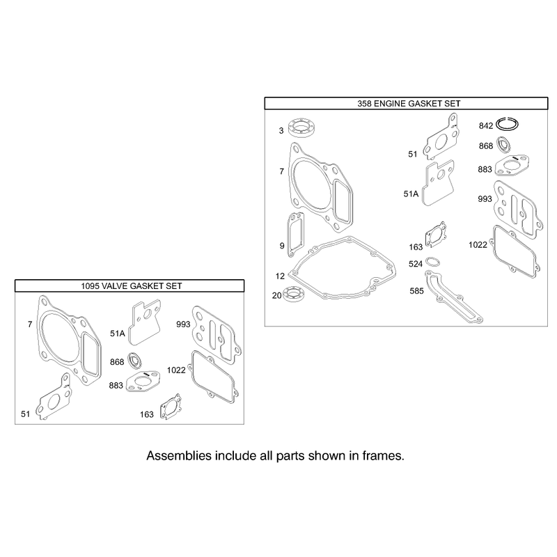 Gasket Assembly Briggs and Stratton Model 122602-0120-E1