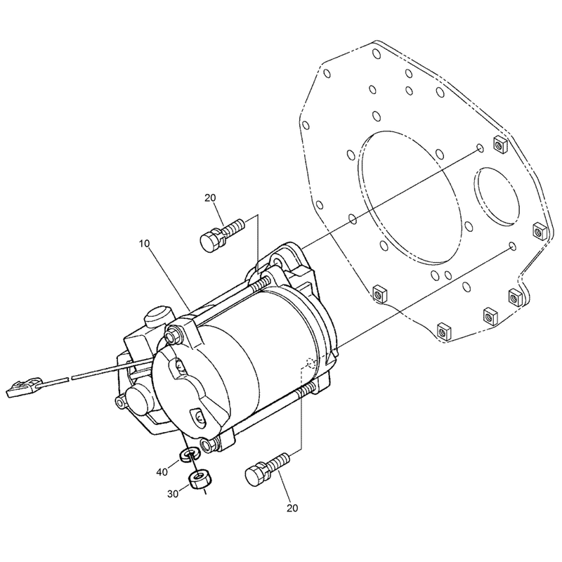 Starter Installation Assembly