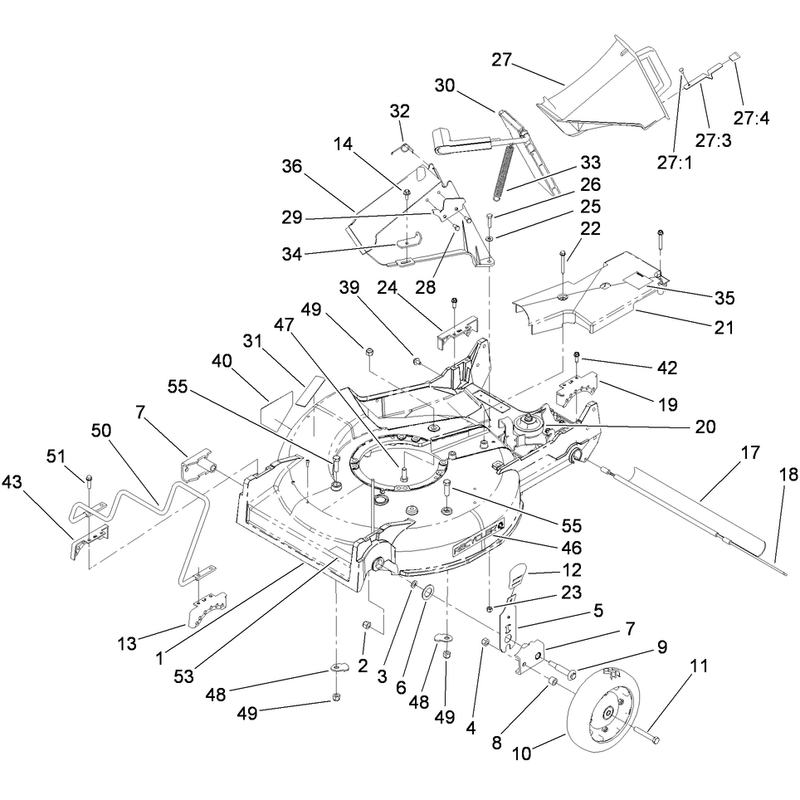 Housing Chute and Wheel Assembly