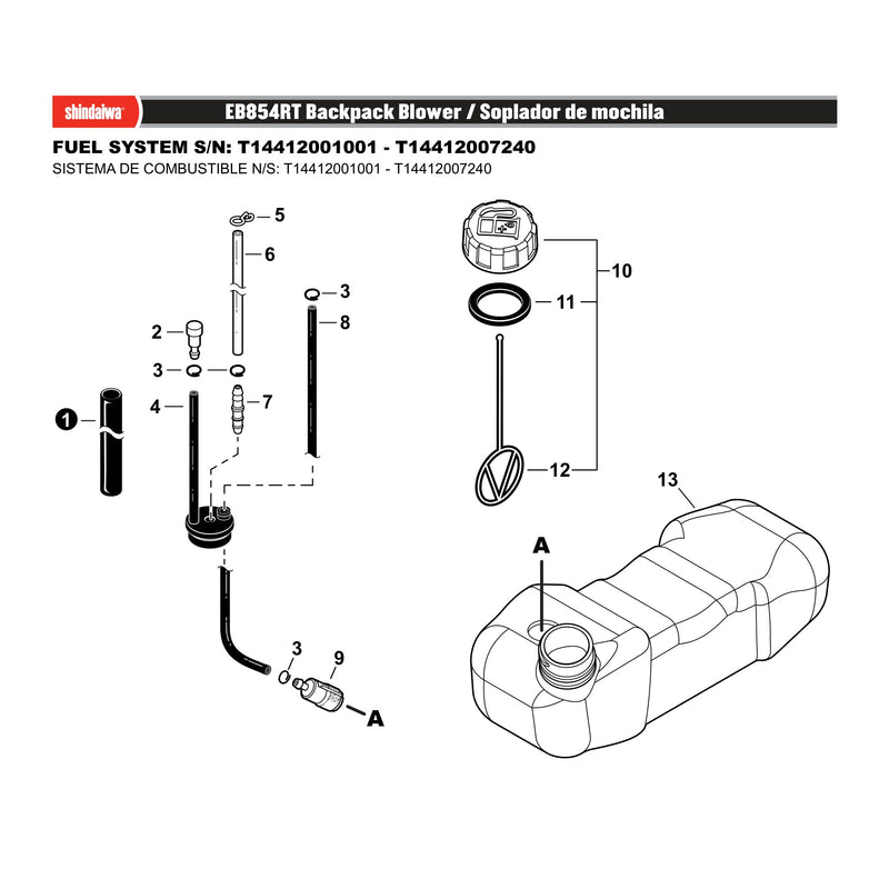 FUEL SYSTEM S/N: T14412001001 - T14412007240
