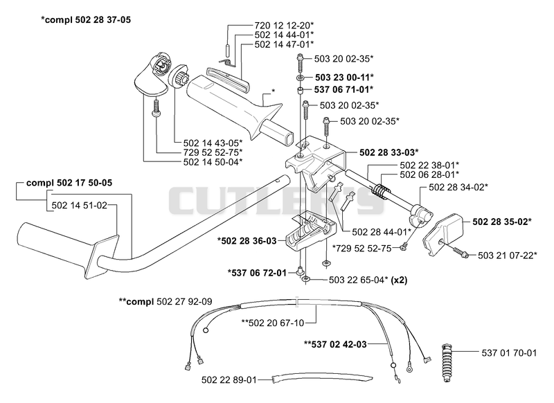 Handle/Throttle (252 RX)