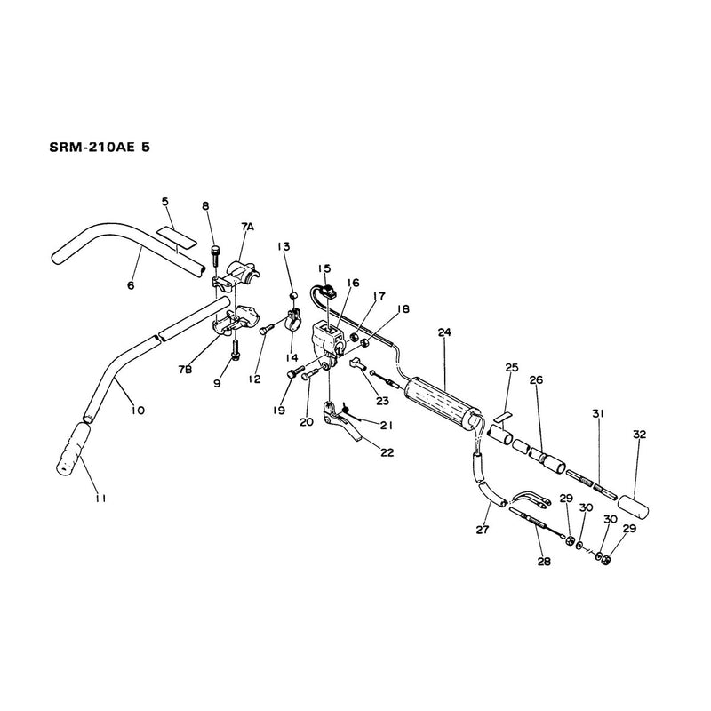 Handle Throttle and Drive Shaft
