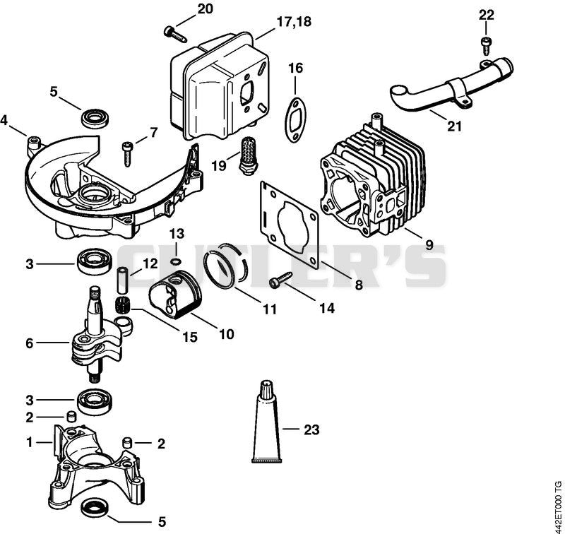 Crankcase, Cylinder