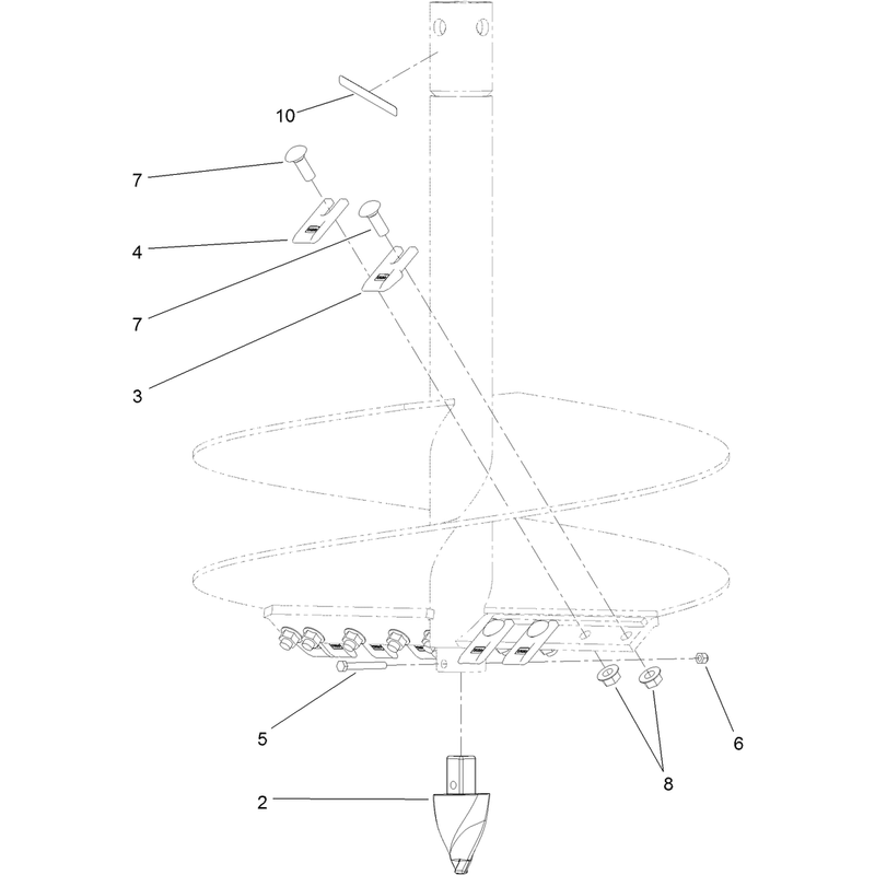 30-Inch Auger Bit Assembly