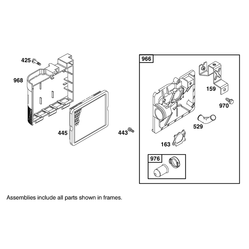 Air Cleaner Assembly Briggs and Stratton Model 12F802-1770-B1