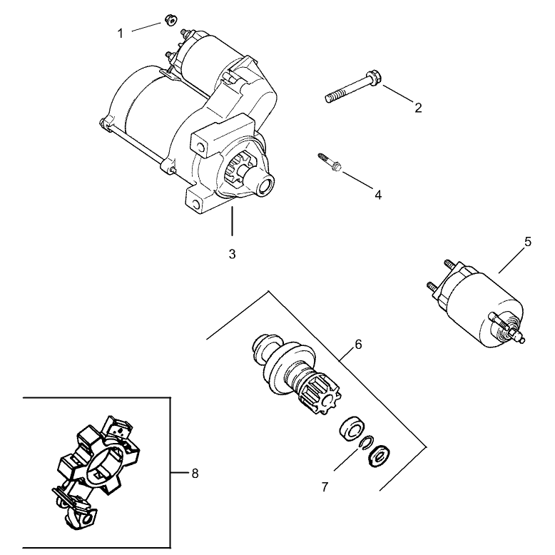 Group 7 Starter Assembly Kohler CH740-0007
