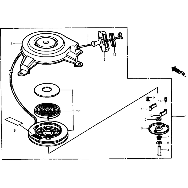 Recoil Starter Assembly Honda GXV160K1-A1T