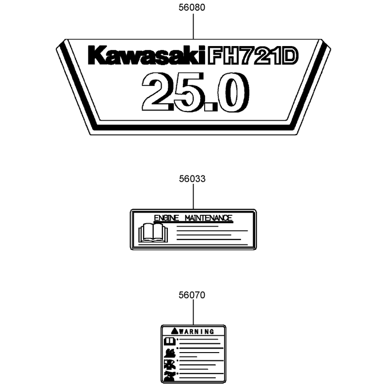 Labels Kawasaki FH721D-AS08