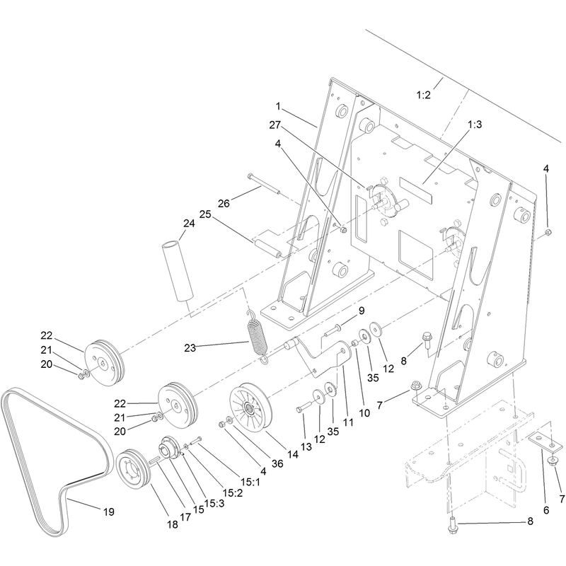 Loader Tower and Pulley Assembly