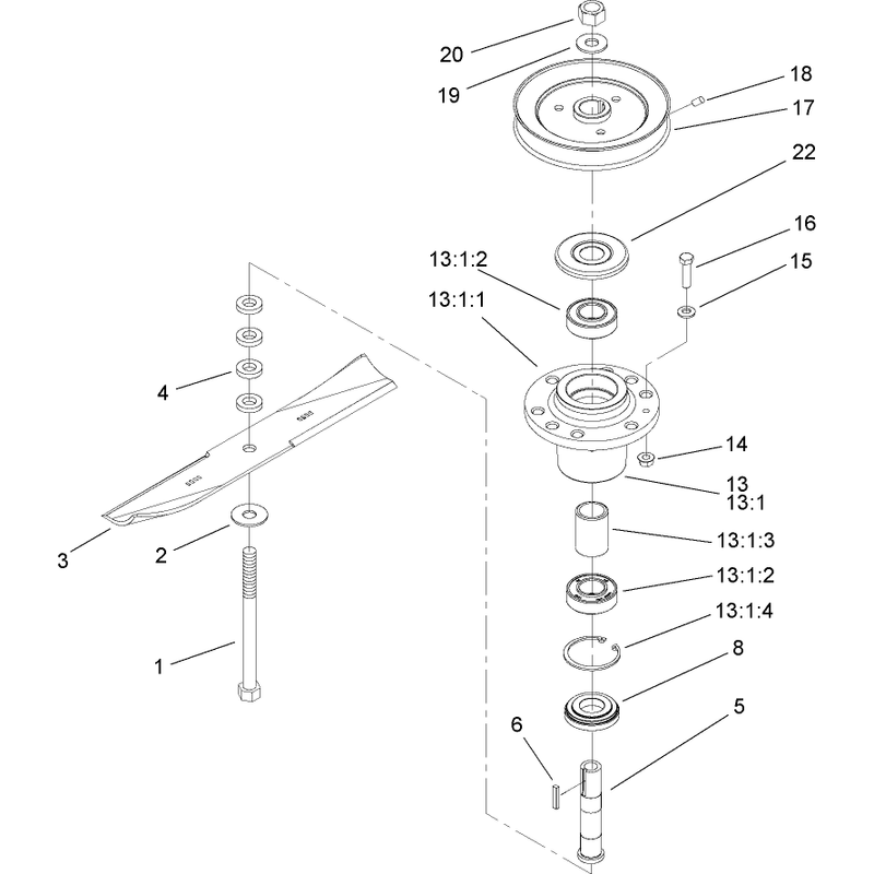 Spindle and Blade Assembly