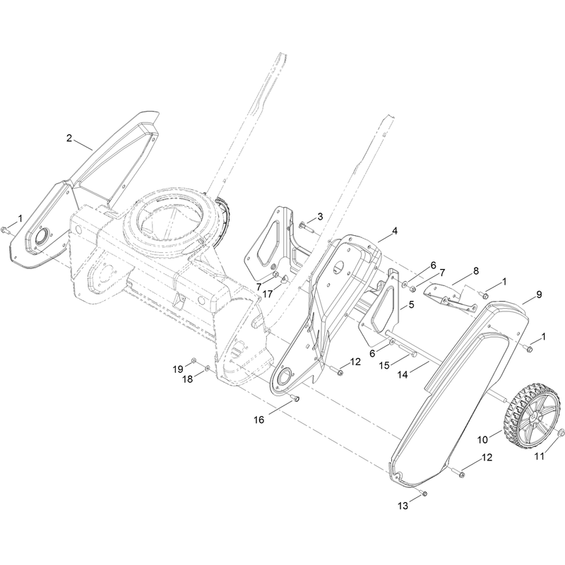 Main Frame and Wheel Assembly