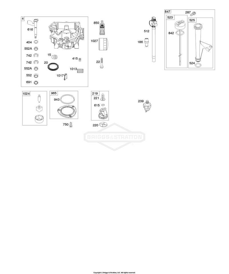 Sump, Dipstick, Oil Fill