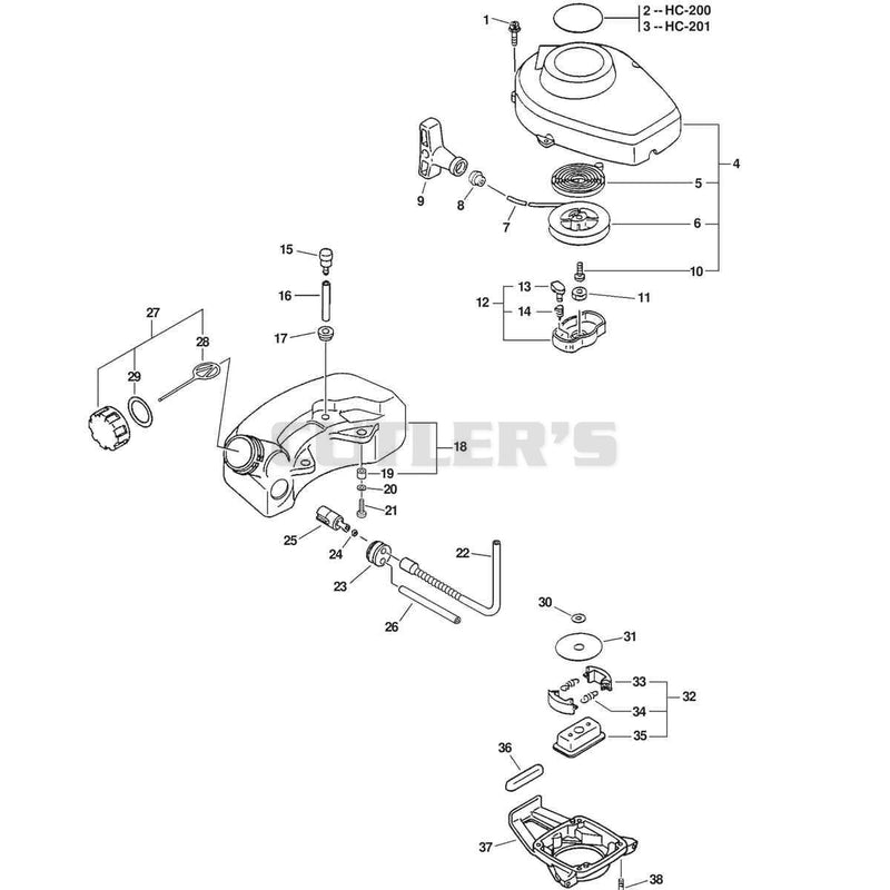 STARTER, FUEL SYSTEM, CLUTCH