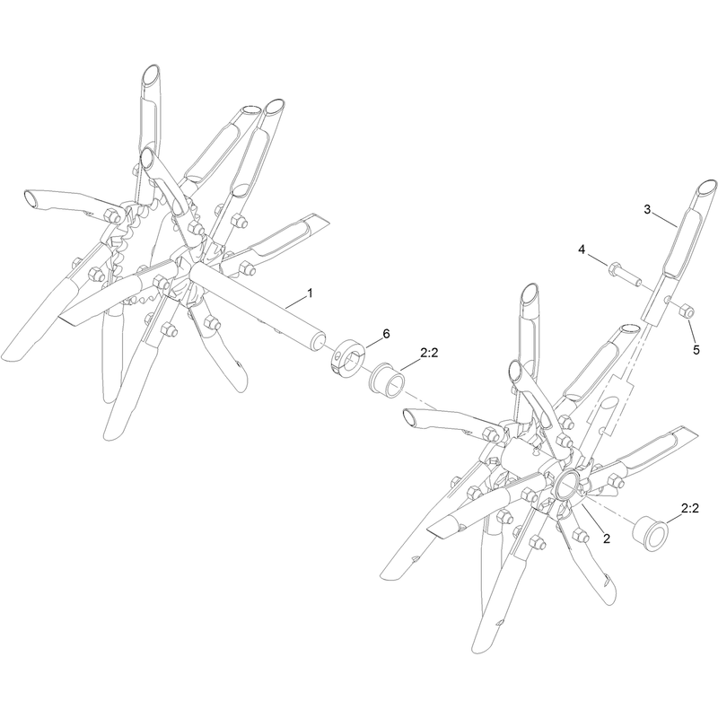 RH Tine Wheel Assembly No. 116-6738