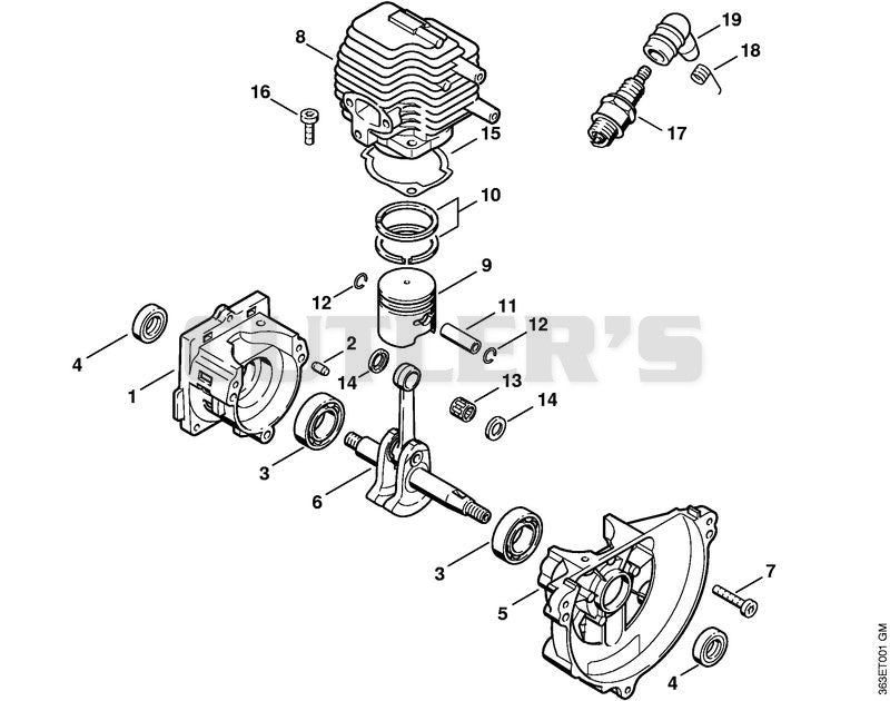 Crankcase, Cylinder