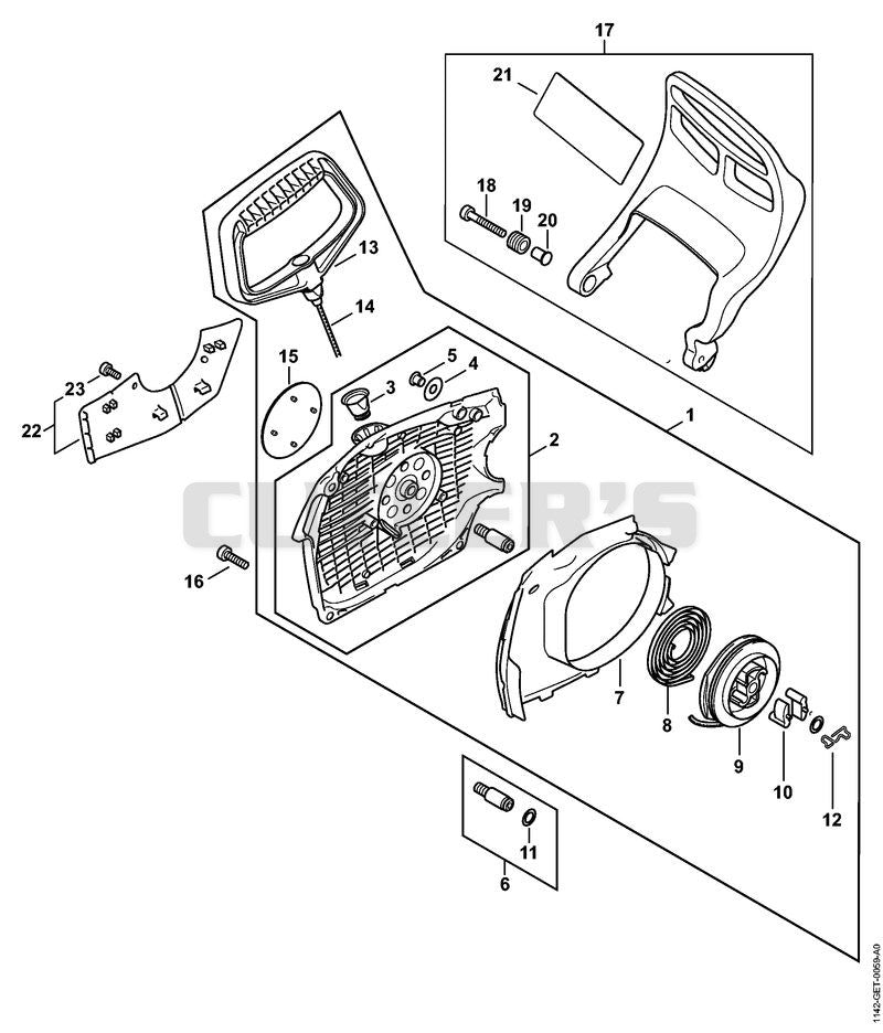 Rewind starter Rescue saw