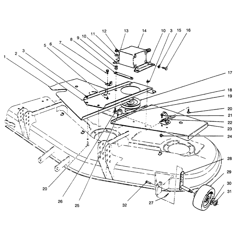 Covers Gear Box and Gauge Wheel Assembly