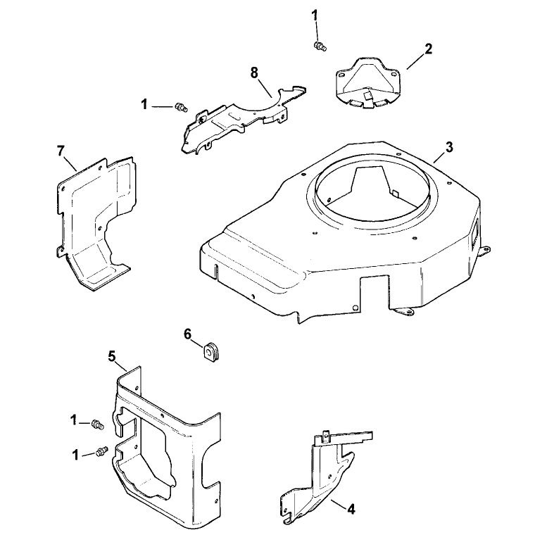 Blower Housing and Baffles Engine Kohler Model No Cv15t Spec 41560
