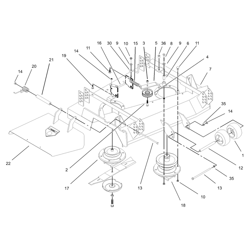 Deck and Pulleys Assembly