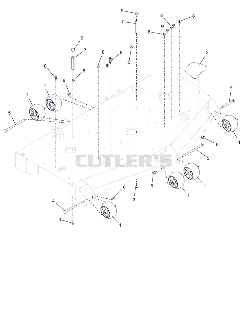 Anti-Scalp Wheels and Deck Stops - 60"