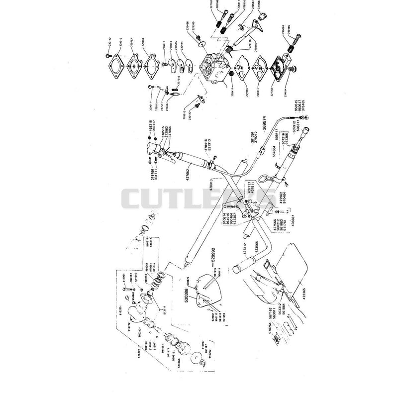 Drive Shaft Handle Gear and Carburetor